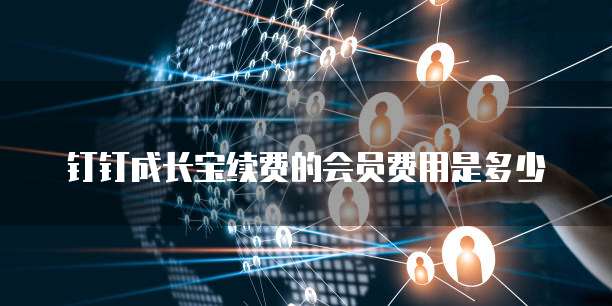 钉钉成长宝续费的会员费用是多少