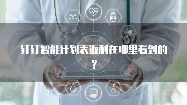 钉钉智能计划表返利在哪里看到的?