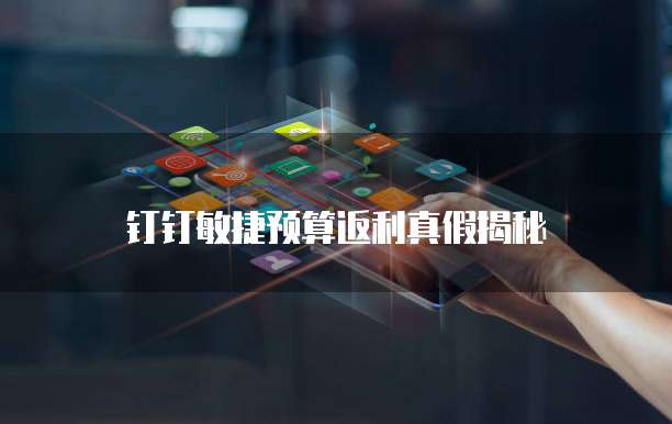 钉钉敏捷预算返利真假揭秘