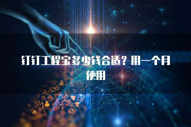 钉钉工程宝多少钱合适？用一个月使用