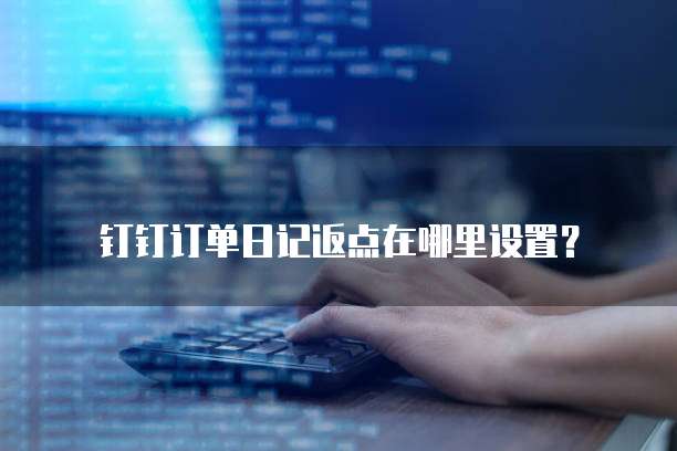钉钉订单日记返点在哪里设置？