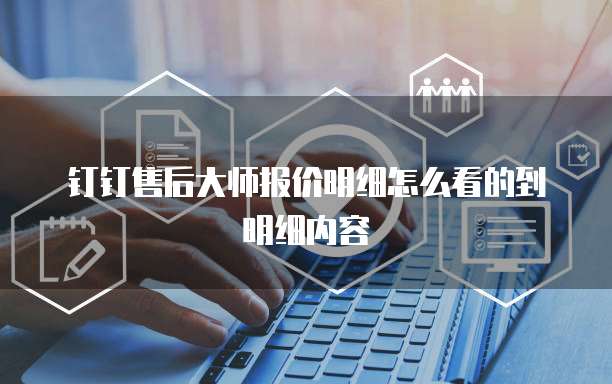 钉钉售后大师报价明细怎么看的到明细内容