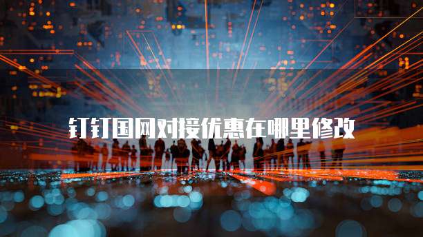钉钉国网对接优惠在哪里修改
