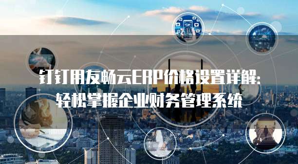 钉钉用友畅云ERP价格设置详解：轻松掌握企业财务管理系统