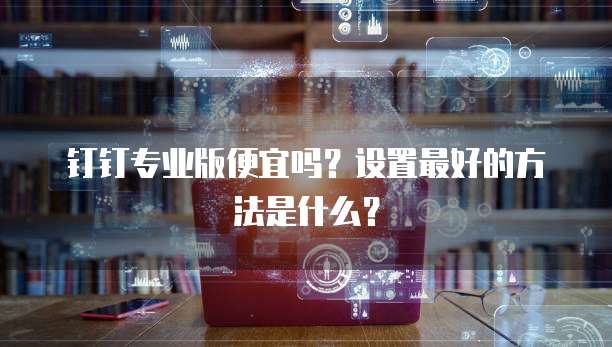 钉钉专业版便宜吗?设置最好的方法是什么?