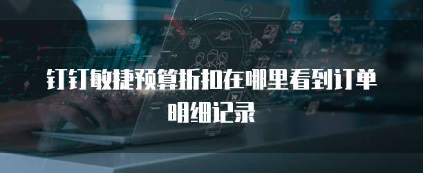 钉钉敏捷预算折扣在哪里看到订单明细记录