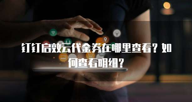 钉钉启效云代金券在哪里查看?如何查看明细?