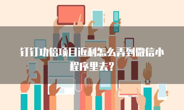 钉钉功倍项目返利怎么弄到微信小程序里去?