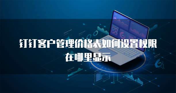 钉钉客户管理价格表如何设置权限在哪里显示