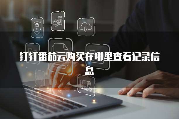 钉钉番茄云购买在哪里查看记录信息