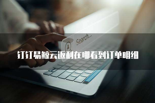 钉钉易鲸云返利在哪看到订单明细