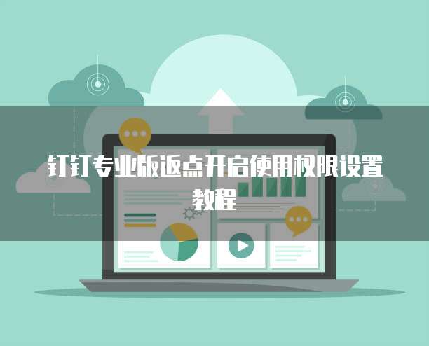 钉钉专业版返点开启使用权限设置教程