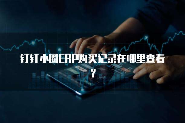 钉钉小圈ERP购买记录在哪里查看？
