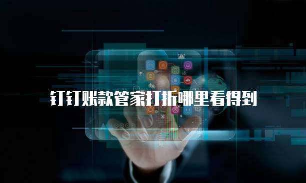 钉钉账款管家打折哪里看得到