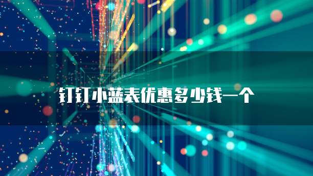 钉钉小蓝表优惠多少钱一个