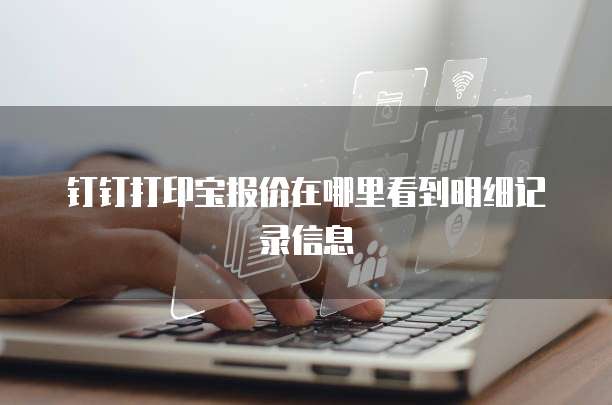 钉钉打印宝报价在哪里看到明细记录信息