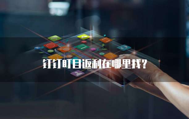 钉钉盯目返利在哪里找?