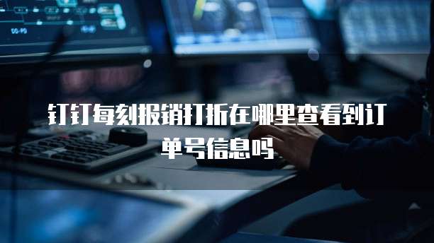 钉钉每刻报销打折在哪里查看到订单号信息吗