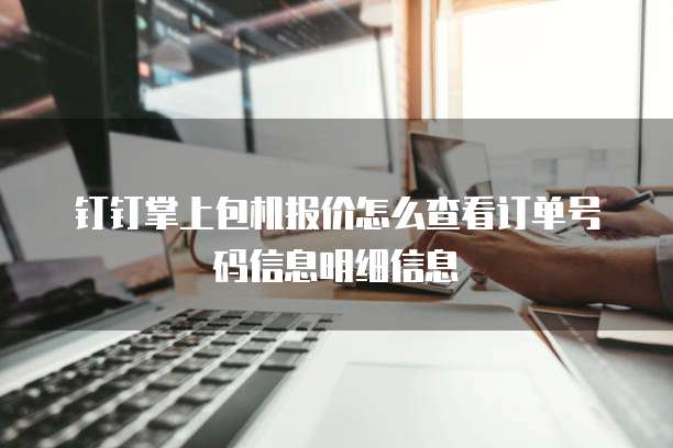 钉钉掌上包机报价怎么查看订单号码信息明细信息