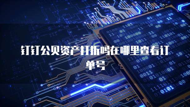 钉钉公贝资产打折吗在哪里查看订单号