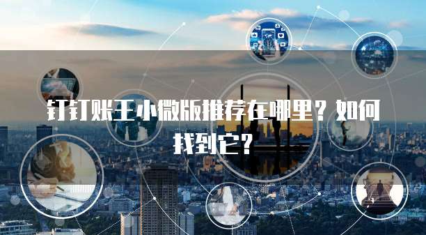 钉钉账王小微版推荐在哪里?如何找到它?