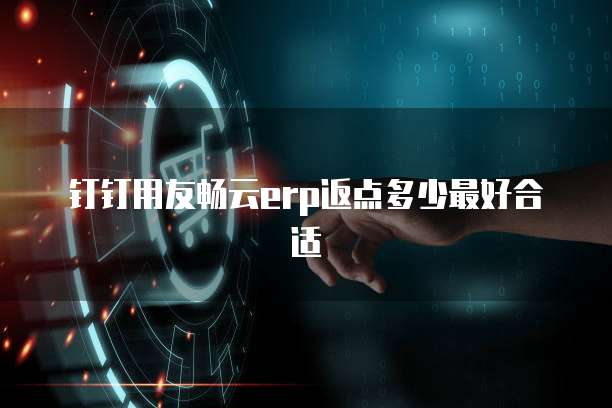 钉钉用友畅云ERP返点多少最好合适