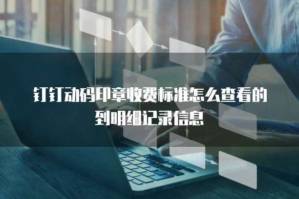 钉钉动码印章收费标准怎么查看的到明细记录信息