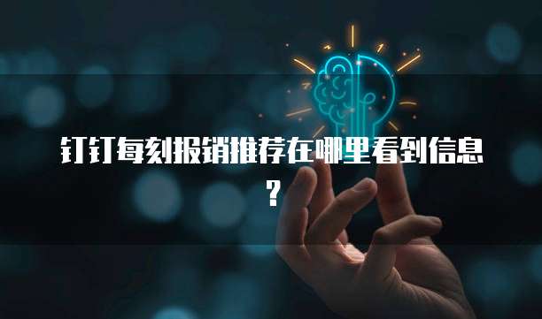 钉钉每刻报销推荐在哪里看到信息？