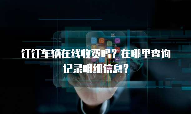 钉钉车辆在线收费吗?在哪里查询记录明细信息?