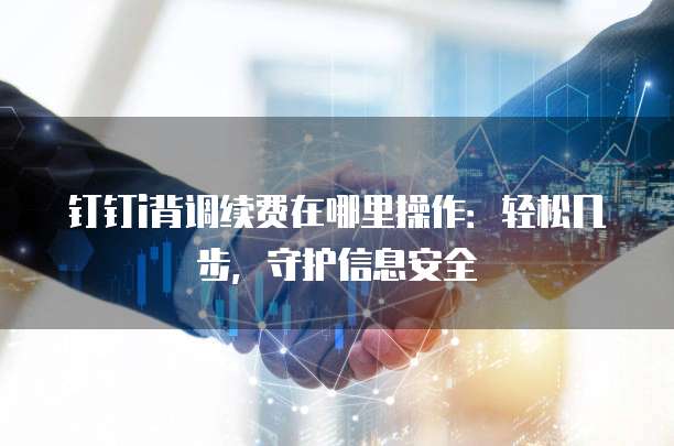 钉钉i背调续费在哪里操作：轻松几步，守护信息安全