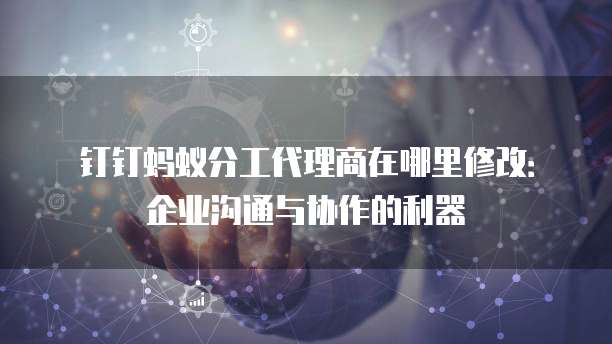 钉钉蚂蚁分工代理商在哪里修改：企业沟通与协作的利器