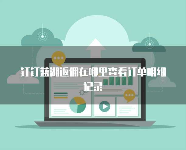钉钉蓝湖返佣在哪里查看订单明细记录