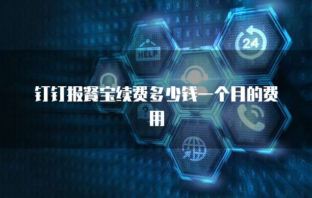 钉钉报餐宝续费多少钱一个月的费用
