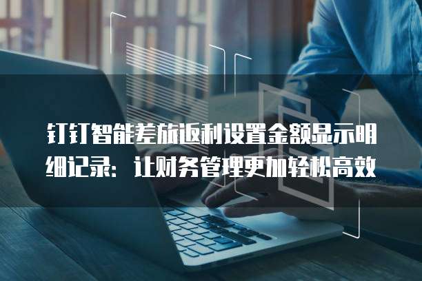 钉钉智能差旅返利设置金额显示明细记录:让财务管理更加轻松高效