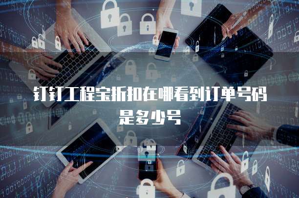 钉钉工程宝折扣在哪看到订单号码是多少号