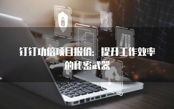 钉钉功倍项目报价:提升工作效率的秘密武器