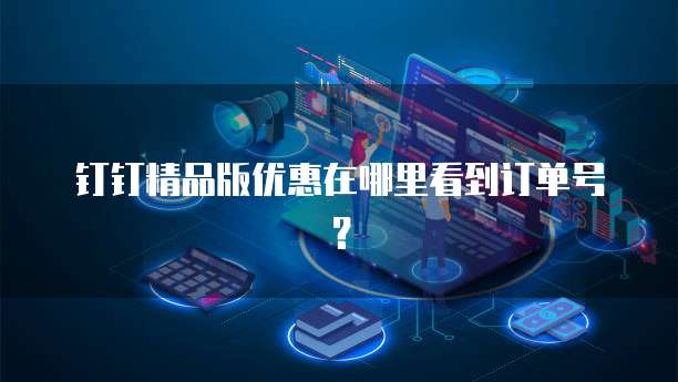 钉钉精品版优惠在哪里看到订单号?