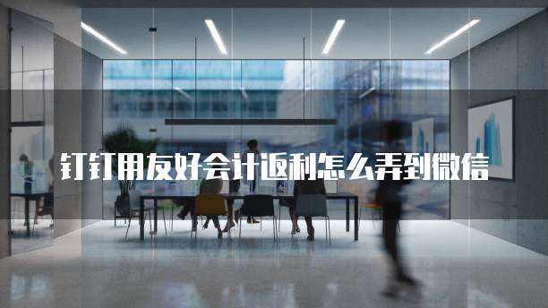 钉钉用友好会计返利怎么弄到微信
