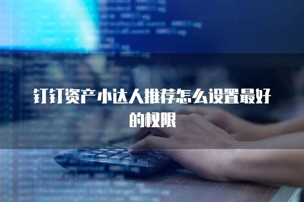 钉钉资产小达人推荐怎么设置最好的权限