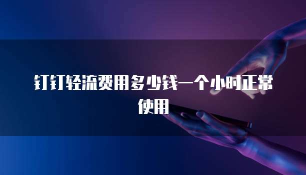 钉钉轻流费用多少钱一个小时正常使用