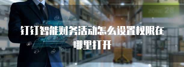 钉钉智能财务活动怎么设置权限在哪里打开