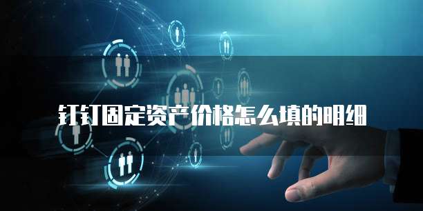 钉钉固定资产价格怎么填的明细