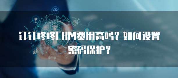钉钉咚咚CRM费用高吗?如何设置密码保护?