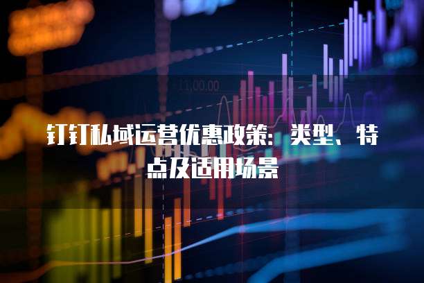 钉钉私域运营优惠政策:类型、特点及适用场景