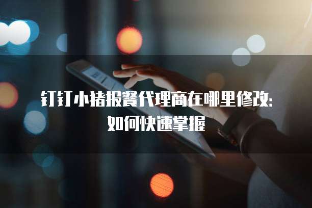 钉钉小猪报餐代理商在哪里修改：如何快速掌握