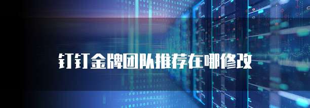 钉钉金牌团队推荐在哪修改