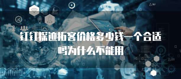 钉钉探迹拓客价格多少钱一个合适吗为什么不能用