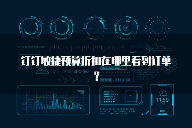 钉钉敏捷预算折扣在哪里看到订单？