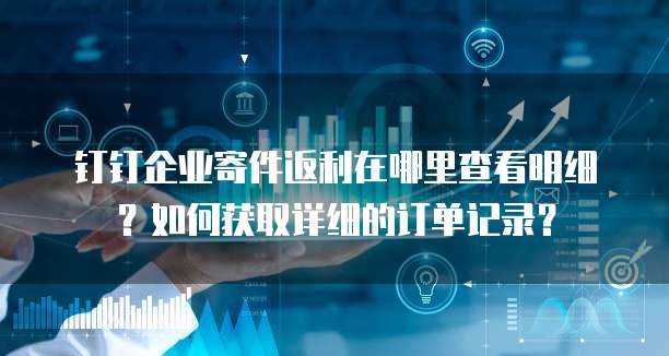 钉钉企业寄件返利在哪里查看明细?如何获取详细的订单记录?