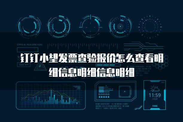 钉钉小望发票查验报价怎么查看明细信息明细信息明细